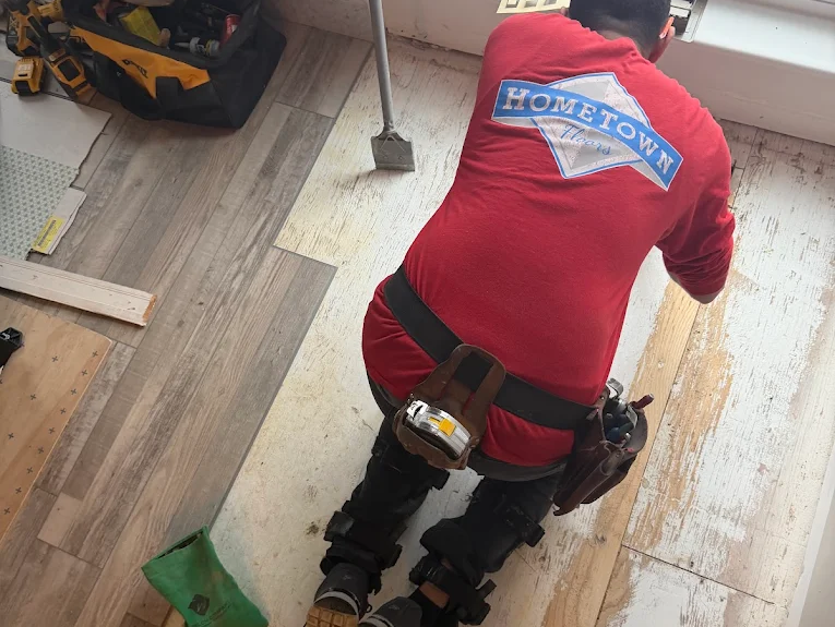 Hometown floors installation team